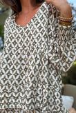 Ren Tiles of Marrakesh Smock Top Khaki